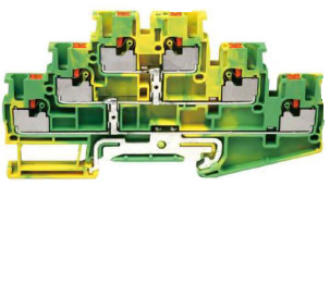 Клемма нажимная трехуровневая заземляющая UJ6-2.5/3-ЗJD