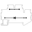 Клемма пружинная двухуровневая со встроенным диодом UJ5-2.5/2-2D/XR-LE