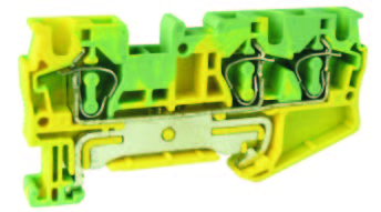 Клемма пружинная UJ5-4/1X2JDE на DIN рейку для заземления