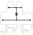 Клемма винтовая двухуровневая со встроенным диодом USK-4/2-2D/C