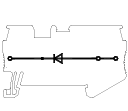Клемма пружинная со встроенным диодом UJ5-2.5/1×2D/CE
